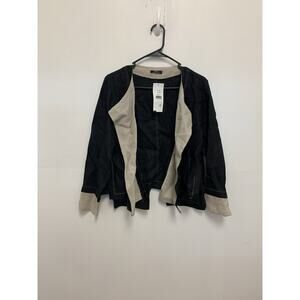 Lace Prêt À Porter Feminin Canada Black Linen Jacket Size Large